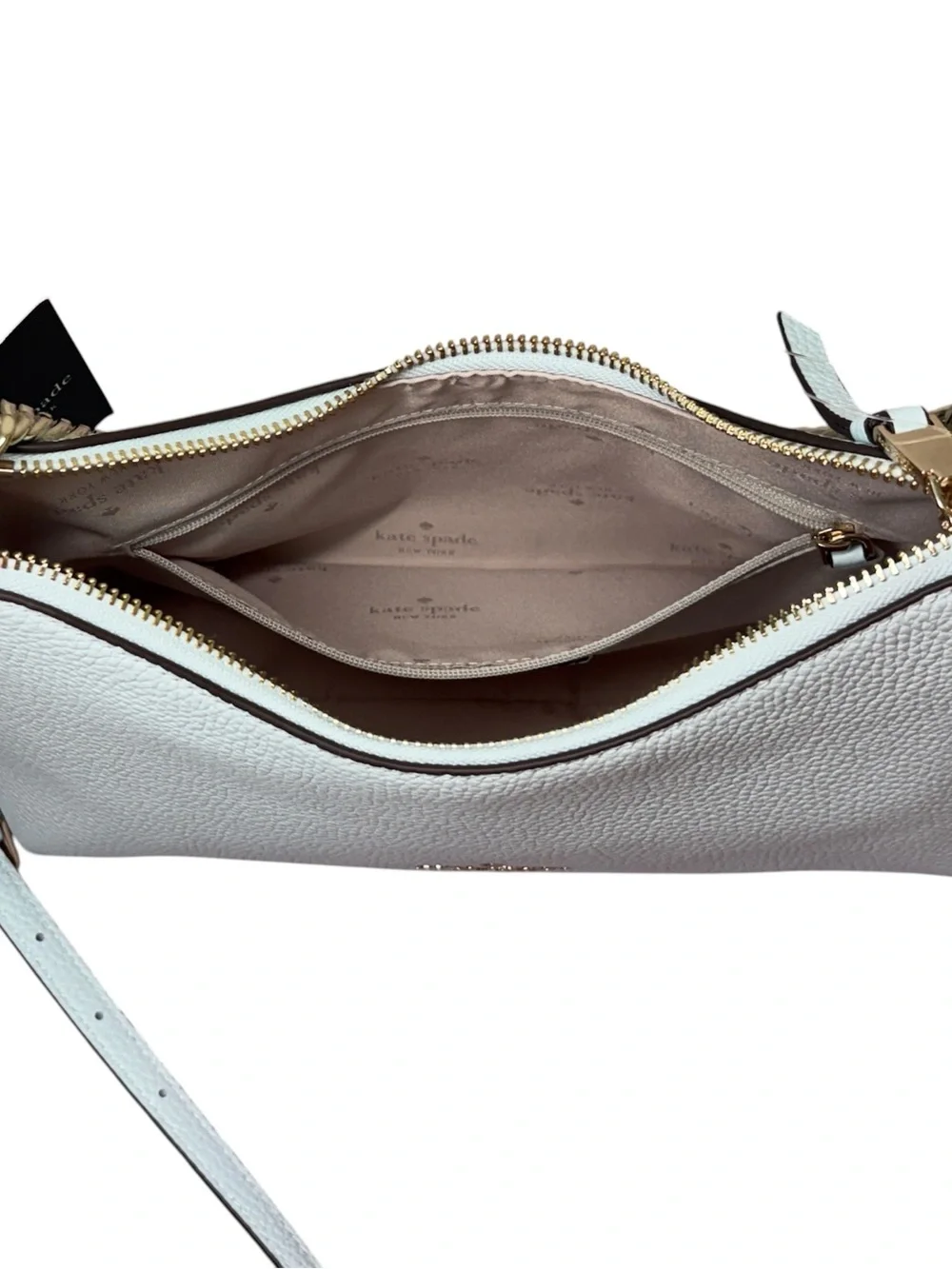 Kate Spade New York Pebbled Leather Convertible Crossbody Bag in Crisp Sky NWT‎